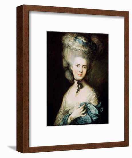 A Lady in Blue (Duchess of Beaufor), C1780-Thomas Gainsborough-Framed Giclee Print