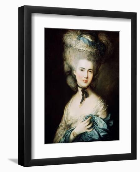 A Lady in Blue (Duchess of Beaufor), C1780-Thomas Gainsborough-Framed Giclee Print