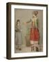 A Lady in Turkish Costume with Her Servant at the Hammam, Mid of the 18th C-Jean-Étienne Liotard-Framed Giclee Print