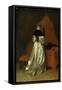 A Lady in White Satin-Gerard Terborch-Framed Stretched Canvas