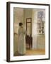 A Lady Looking in a Mirror by an Open Door-Carl Holsoe-Framed Giclee Print