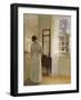 A Lady Looking in a Mirror by an Open Door-Carl Holsoe-Framed Giclee Print