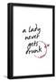 A Lady Never Gets Drunk-null-Framed Poster