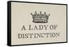 A Lady Of Distinction'. Illustration Of a Crown With Text-Thomas Bewick-Framed Stretched Canvas