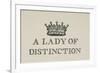 A Lady Of Distinction'. Illustration Of a Crown With Text-Thomas Bewick-Framed Giclee Print