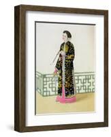 A Lady of Distinction in Her Habit of Ceremony, Plate 60 from "The Costume of China"-Major George Henry Mason-Framed Giclee Print