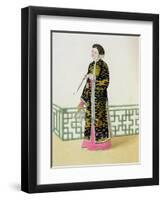 A Lady of Distinction in Her Habit of Ceremony, Plate 60 from "The Costume of China"-Major George Henry Mason-Framed Giclee Print