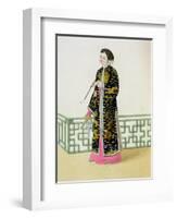 A Lady of Distinction in Her Habit of Ceremony, Plate 60 from "The Costume of China"-Major George Henry Mason-Framed Giclee Print