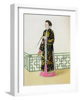 A Lady of Distinction in Her Habit of Ceremony, Plate 60 from "The Costume of China"-Major George Henry Mason-Framed Giclee Print