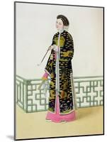 A Lady of Distinction in Her Habit of Ceremony, Plate 60 from "The Costume of China"-Major George Henry Mason-Mounted Giclee Print