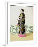 A Lady of Distinction in Her Habit of Ceremony, Plate 60 from "The Costume of China"-Major George Henry Mason-Framed Giclee Print