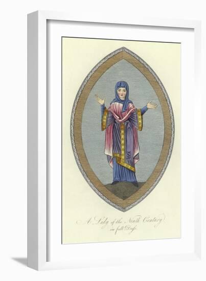 A Lady of the 9th Century in Full Dress-null-Framed Giclee Print