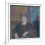 A Lady (Oil on Canvas)-Harold Gilman-Framed Giclee Print