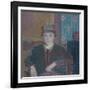 A Lady (Oil on Canvas)-Harold Gilman-Framed Giclee Print