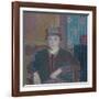 A Lady (Oil on Canvas)-Harold Gilman-Framed Giclee Print