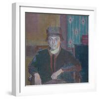 A Lady (Oil on Canvas)-Harold Gilman-Framed Giclee Print