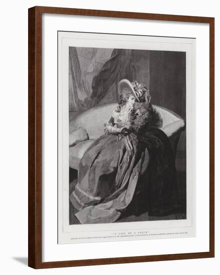 A Lady on a Couch-null-Framed Giclee Print