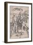 A Lady on Horseback and a Lansquenet, 1496-97 (Engraving)-Albrecht Dürer or Duerer-Framed Giclee Print