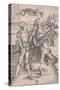 A Lady on Horseback and a Lansquenet, 1496-97 (Engraving)-Albrecht Dürer or Duerer-Stretched Canvas