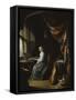 A Lady Playing the Clavichord-Gerrit Dou-Framed Stretched Canvas
