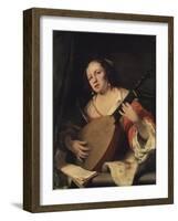 A Lady Playing the Lute, 1654-Ferdinand Bol-Framed Giclee Print