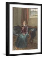 A Lady Reading, Called Mrs William Hunt, C.1835 (Gouache and W/C over Graphite on Paper)-William Henry Hunt-Framed Giclee Print