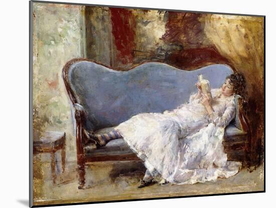 A Lady Reading-Eduardo-leon Garrido-Mounted Giclee Print