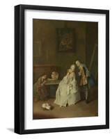 A Lady Receiving a Cavalier, 1747-1755-Pietro Longhi-Framed Giclee Print