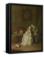 A Lady Receiving a Cavalier, 1747-1755-Pietro Longhi-Framed Stretched Canvas