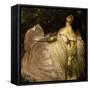 A Lady Reclining in the Shade-Miguel Muntanet-Framed Stretched Canvas