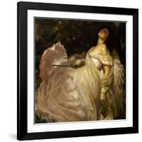 A Lady Reclining in the Shade-Miguel Muntanet-Framed Giclee Print