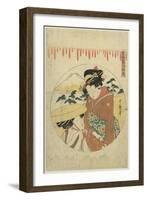 A Lady's Discussion-Kitagawa Utamaro-Framed Art Print