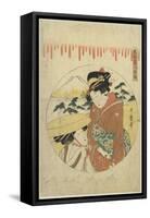 A Lady's Discussion-Kitagawa Utamaro-Framed Stretched Canvas