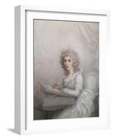 A Lady, Seated at a Table Writing a Letter-Richard Cosway-Framed Giclee Print