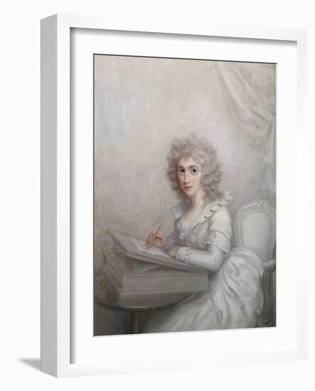 A Lady, Seated at a Table Writing a Letter-Richard Cosway-Framed Giclee Print