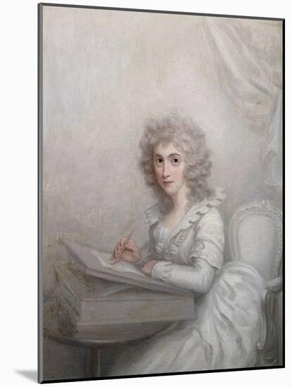 A Lady, Seated at a Table Writing a Letter-Richard Cosway-Mounted Giclee Print