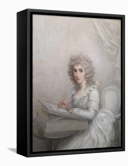 A Lady, Seated at a Table Writing a Letter-Richard Cosway-Framed Stretched Canvas