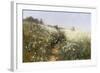 A Lady with a Parasol in a Meadow with Cow Parsley, 1881-Ivan Ivanovitch Shishkin-Framed Giclee Print