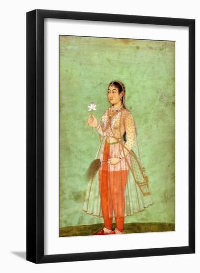 A Lady with Flower and Fly Whisk, C.1630-null-Framed Giclee Print
