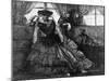 A Lady with Her Dog, 19th Century-Constantin Guys-Mounted Giclee Print