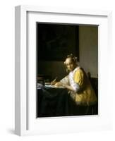 A Lady Writing a Letter-Johannes Vermeer-Framed Giclee Print