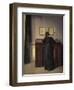 A Lady Writing at Her Desk-Vilhelm Hammershoi-Framed Giclee Print