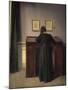 A Lady Writing at Her Desk-Vilhelm Hammershoi-Mounted Giclee Print