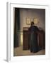 A Lady Writing at Her Desk-Vilhelm Hammershoi-Framed Giclee Print