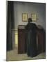 A Lady Writing at Her Desk-Vilhelm Hammershoi-Mounted Giclee Print