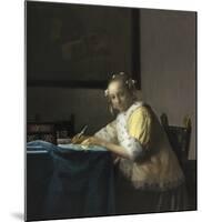 A Lady Writing, c. 1665-Jan Vermeer-Mounted Premium Giclee Print