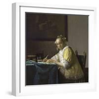 A Lady Writing, C. 1665-Johannes Vermeer-Framed Giclee Print