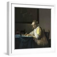 A Lady Writing, C. 1665-Johannes Vermeer-Framed Art Print