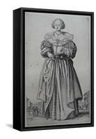 A Lady-Jacques Callot-Framed Stretched Canvas