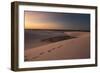 A Lagoon at Sunset in the Sand Dunes in Brazil's Lencois Maranhenses National Park-Alex Saberi-Framed Photographic Print